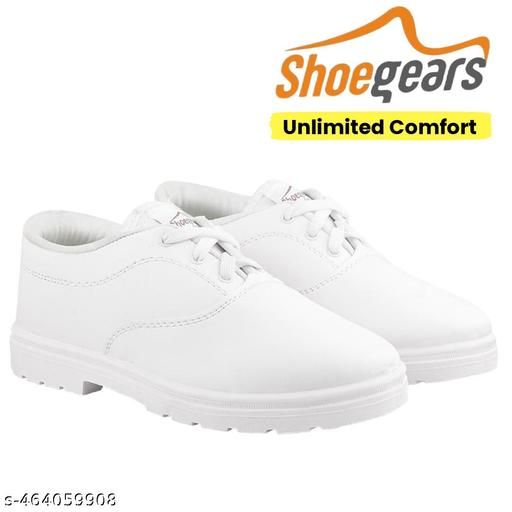 White School Shoes for Boys & Kids with Laces – Comfortable, Lightweight, Stylish