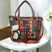 Combo set of Ethnic Patchwork Handbag Combo Set for Women – Stylish & Trendy Multi-Purpose Tote & Sling Bag