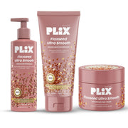 Plix Flaxseed Ultra Smooth Trio with Mask, Shampoo & Conditioner – Pack of 3 + 200gm + 200ml + 175ml