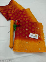 BANARASI BALATON SAREE WITH STONE AND JHALAR WORK