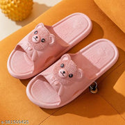 Women's Home Flip-Flops & Slippers Summer Indoor Bath Couple Bathroom Non-slip Unisex Sandals and Slippers Cute Teddy Flip Flops || Daily wear || Casual Wear ||