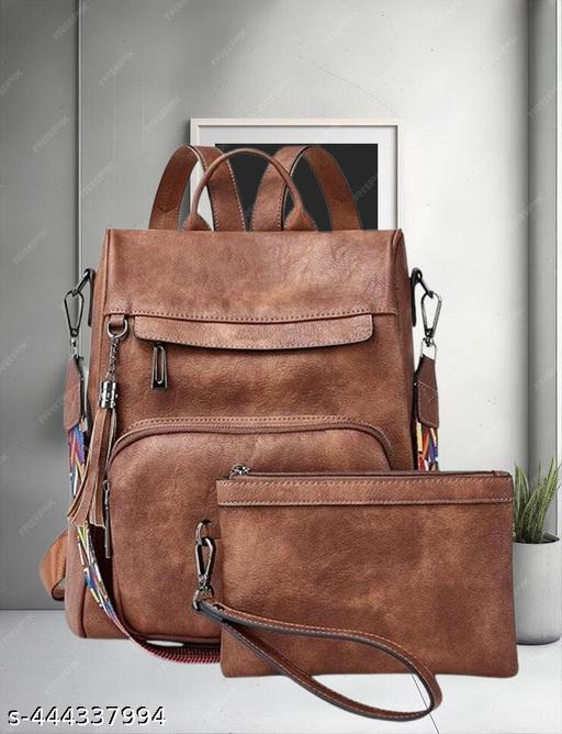 Bohobuzz Backpack Purse for Women Convertible Travel Vintage PU Leather Bag(Backpack,bag,backpack for women women bag fashion,stylish)