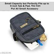 Veneer Casual Shoulder PU Leather Daytrip Office/College/Business Crossbody Sling Bag For men