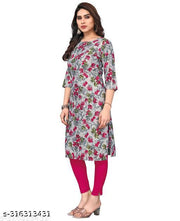 Polyster/Crepe fabric-Women Printed Straight Kurti
