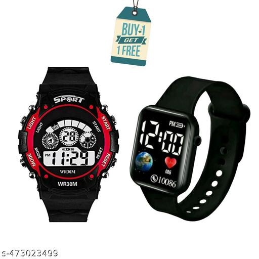 EARTH FACE DIGITAL SPORT  WATCH WITH COMBO OFFER SEVEN LIGHT SPORT WATCH WITH ALARAM AND LIGHT FEATURE