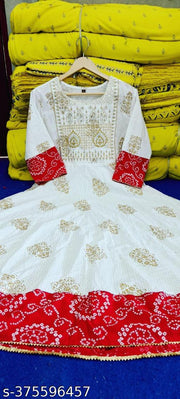 JAIPURI RIYON ANARKALI LONG KURTI