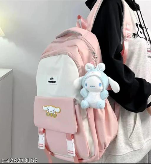 Medium 30 L Laptop Backpack Laptop Backpack LATEST UNISEX STYLISH ADORABLE CANVAS BACKPACK  (Pink)