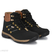 Stylish Men's Leather Black Casual Shoes
