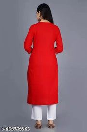 rayon kurti embroidered