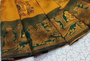 Beautiful Art Silk Jacquard Border Saree With Unstitched Running Blouse For Women Wedding Wear Party