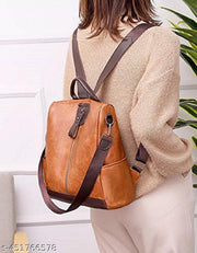 Stylish PU Leather Backpack Handbag Shoulder Bags for Women and Teens Girls | Ladies Purse | Everyday Use | Office | College | Travel | Work | Birthday Gifts for Wife | Sisters