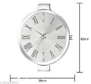 Trendy Women Silver Metal Analog Watch