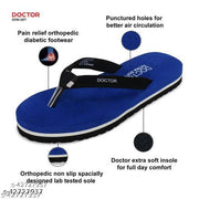 DOCTOR EXTRA SOFT D-19-R.BLUE Women's Orthopaedic Diabetic Comfort Daily Use Slippers & Flipflops