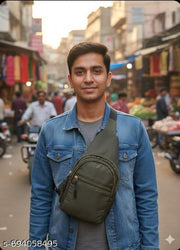 STYLISH CHEST BAG FOR MAN  GREEN