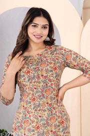 Women Cotton Kurti Floral Print