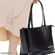 Carrylux Woman's Shoulder Bag |Handbag| Purse| Extra Spacious With Detachable Sling Strap And Croco Print