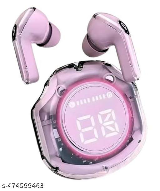 ULTRAPOD PRO Earbuds BT Wireless 5.3, Transparent Charging Case, (Pink)