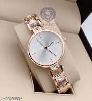 Girls Watch New Women Watch Luxury Stylish Watches For Women Rose Gold Analog Slim Watch - For Girls Luxury Jubile Women Rose Gold