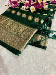 Organza Silk Sarees with stone work