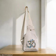 Unisex Hemp Crossbody Bag, 14" H x 7.5" W, Eco-Friendly for Men & Women