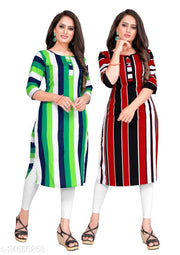 Women Striped Kurtis