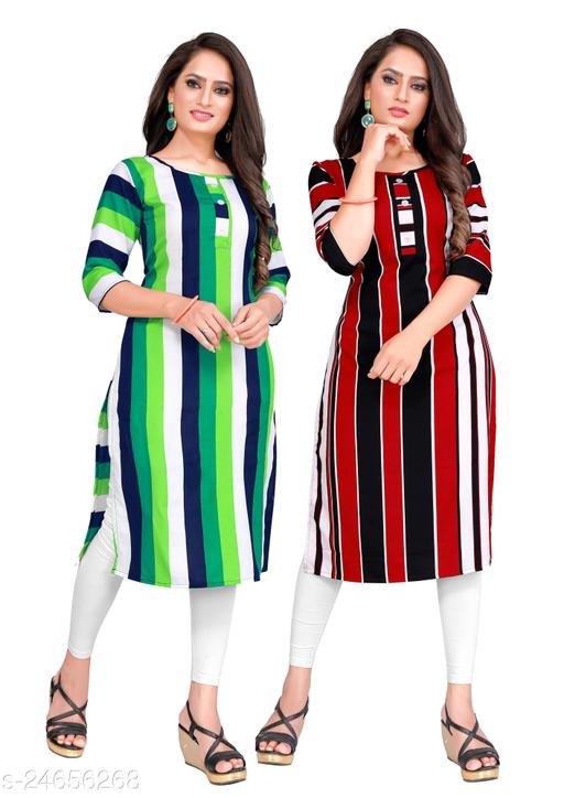 Women Striped Kurtis