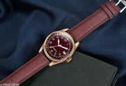 Dual Time Date Display Radium Dial Magnetic Belt Analog Watch,ONIR Premium Quality Quartz Analog Watch for Men, Glass Date Display Dial,