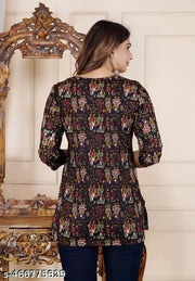 Rajasthani short kurti Short Tunic Top short , short kurti , woman kurti , stylish kurti , / printed short kurti / printed woman kurti