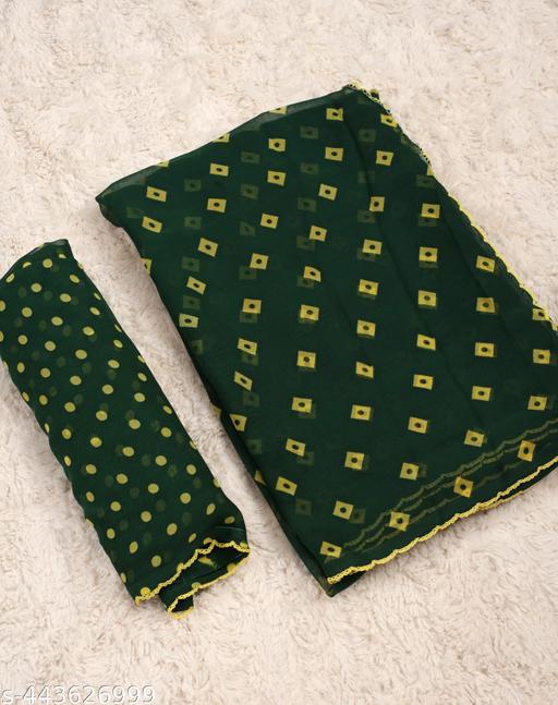 Georgette Printed Saree (With Lace)