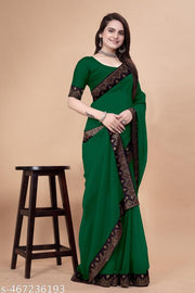 NEW LATEST HOTFIX DIAMOND AND TRANDING SWIROSKI SAREE  WITH SEPARATE BLOUSE
