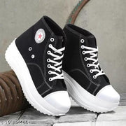 Layasa New Fashion High Top Women Sneaker Boot | Solid Sport  Women Boot | Walking Women Boot | Dancing Women Boot | Daily Wear|Party Wear Boot | Comfortable Boot Shoes For Women