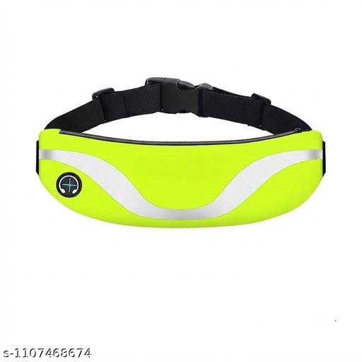 Waist Bag for Unisex|Premium Polyester with 2 Pocket with Adjustable Strap | Compact Lightweight Bag for Walking,Cycling,Running and Hiking Phone,Key,Cards or Valuable Thing | Premium Polyester - Green