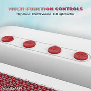 Microbots BR-611 Ultimate 10W Bluetooth Speaker Hi-fi Stereo Sound Surround Upto 08 Hours Playback, Best for Mobile, Laptop/PC, Ipad, Media Players with Multi Modes Aux/TF Card/USB(Red)