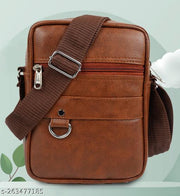 Tan Men sling Bag