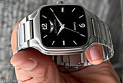 LOIS CARON LCS_4297 Elegant Silver Square Analog Quartz For Men/Boys Wrist watch Analog Watch - For Men ()