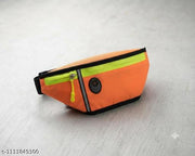 Unisex Sports Waist Bag with Earphone Jack & Adjustable Belt (Orange)