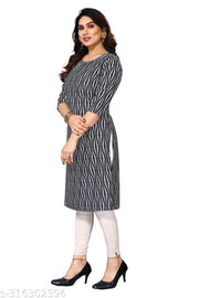 Women Printed Crepe Straight Kurti
