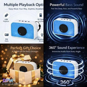 DPM Bluetooth Karaoke Music Speaker with Mic Wireless Sound System for Singing Fun