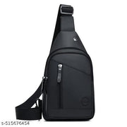NADNAM Men's Stylish National Style Chest Bag Portable Fashionable Crossbody Sling Backpack With Adjustable Strap for Commuting Travel Outdoor Activities 1pc(Black)