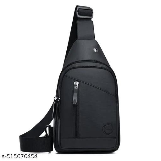 NADNAM Men's Stylish National Style Chest Bag Portable Fashionable Crossbody Sling Backpack With Adjustable Strap for Commuting Travel Outdoor Activities 1pc(Black)