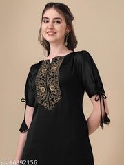 Embroidery Silk Kurti