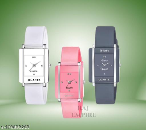 Women Analog Watches square Dial Watch combo Pack Of3