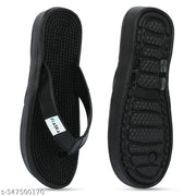 Combo (Pack Of Two 3 par) super soft dailyuse embossed chappal for mens & boys / lightweight & Anti-skid chappal (BLACK)