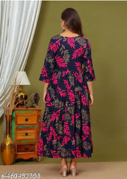 blue gown print