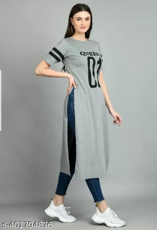 01 PRINTED KURTI GREY