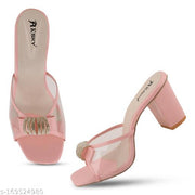 Women Pink block Heel