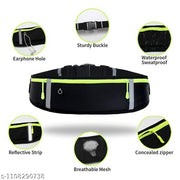 Running Waist Bag with Zipper Pockets Lightweight Sports Travel Belt Pouch