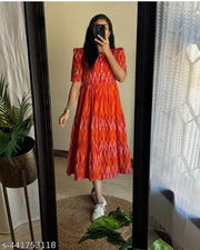 Block Print Anarkali Kurti