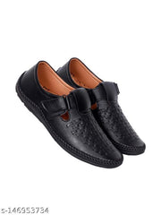 MRJ1683 Men's Black Synthetic Leater Outdoor Casual Sandal