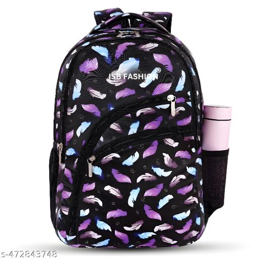 ISB Printed Backpack for school collage office Traveling Outdoor  Waterproof Polyester Material High Quality Bag Men Women Boys and Girls